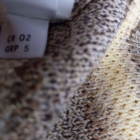 St John Sport Marie Gray P Sweater Shell Tank Top Santana Knit Striped Metallic - Picture 11 of 11